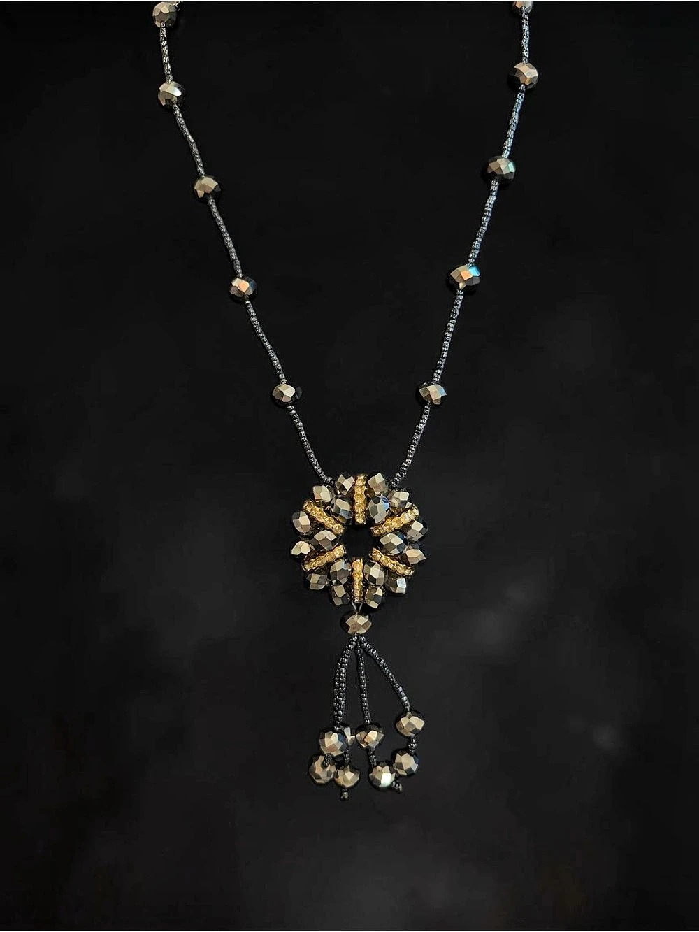 Vintage Runway Statement Necklace - Unsigned Jose & Maria Barrera Attribution -